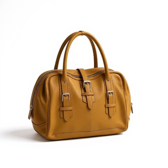 Estee Lauder Handbags - Vintage ESTEE LAUDER Sand Tote Holdall Bag Large Handles Faux Leather  Pebbles